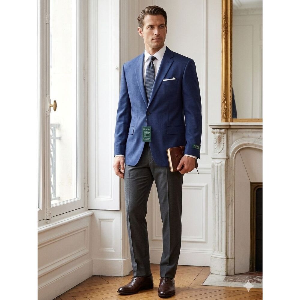 Lauren Ralph Lauren NWT Suit Jacket 48R Bright Navy Ultraflex Blazer Sport Coat